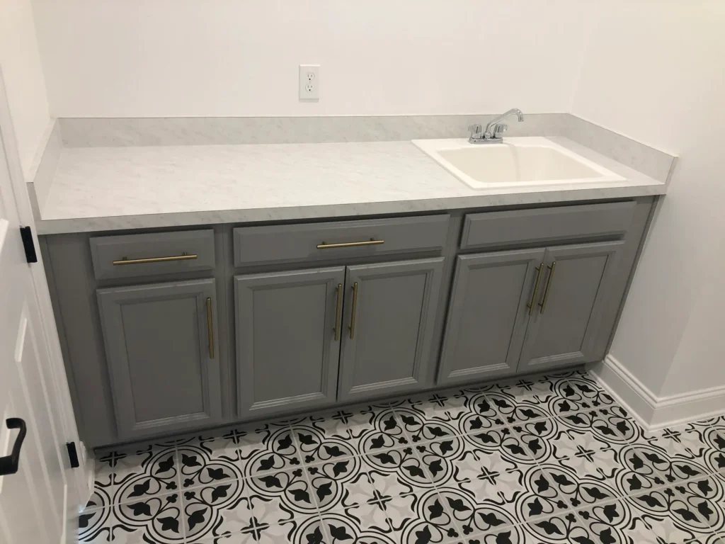 bathroom storage cabinet installation